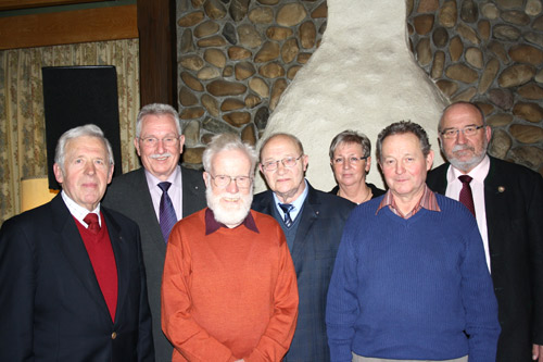 Albin Dreher, Bürgermeister Michael Roschach, Ewald Lohrmann, Gerold Schumpp, Maria Rau, Josef Harter, Wolfgang Ruthinger